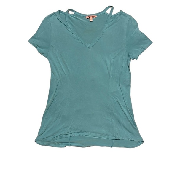 JUICY Couture Short‎ Sleeve Blue Shirt Size Small - Picture 1 of 8